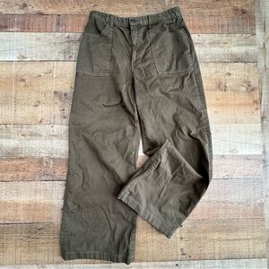 Veronica Beard Olive Wide Leg Pants